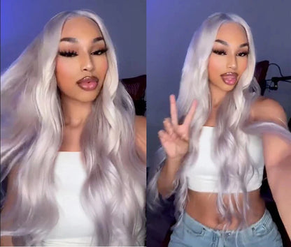 13x6 HD Transparent 613 Blonde Lace Front Wig – Brazilian Bone Straight Bob Human Hair Wig