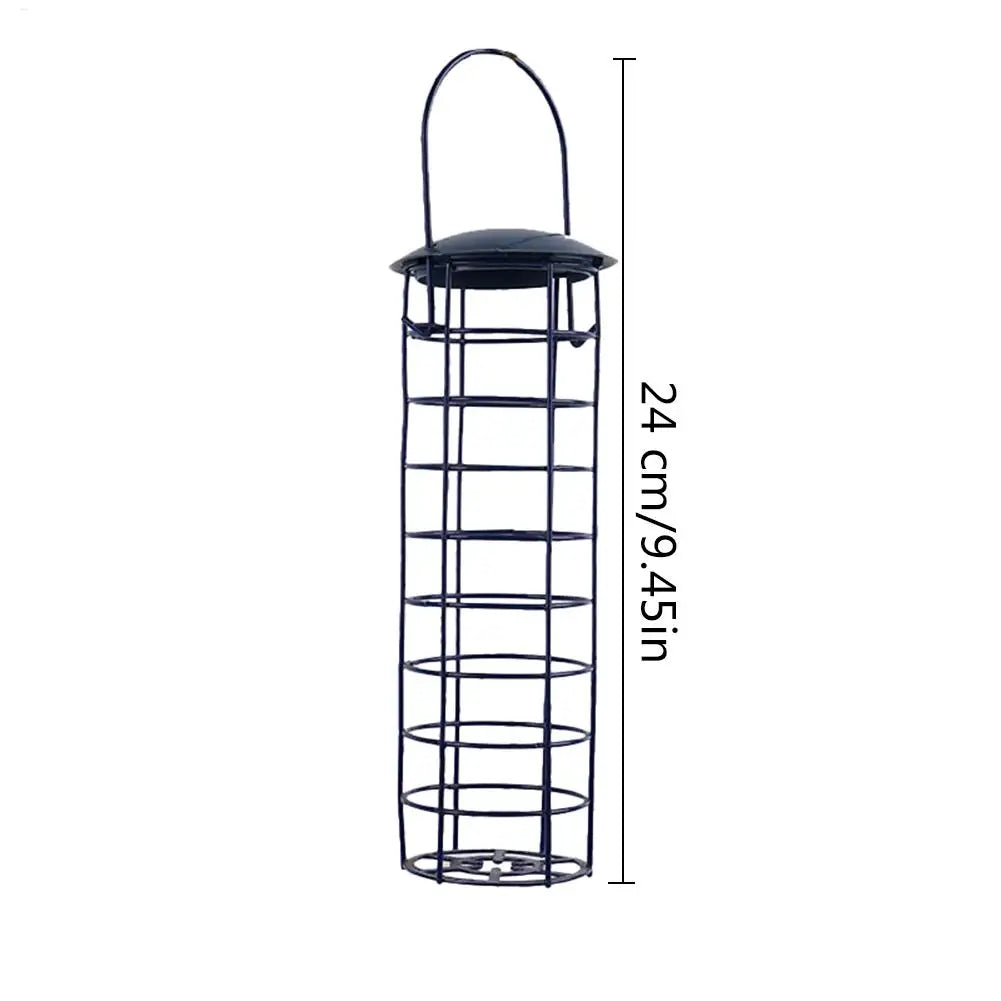 Suet Bird Feeder Holder - Hanging Grease Ball Rack & Outdoor Food Dispenser for Wild Birds