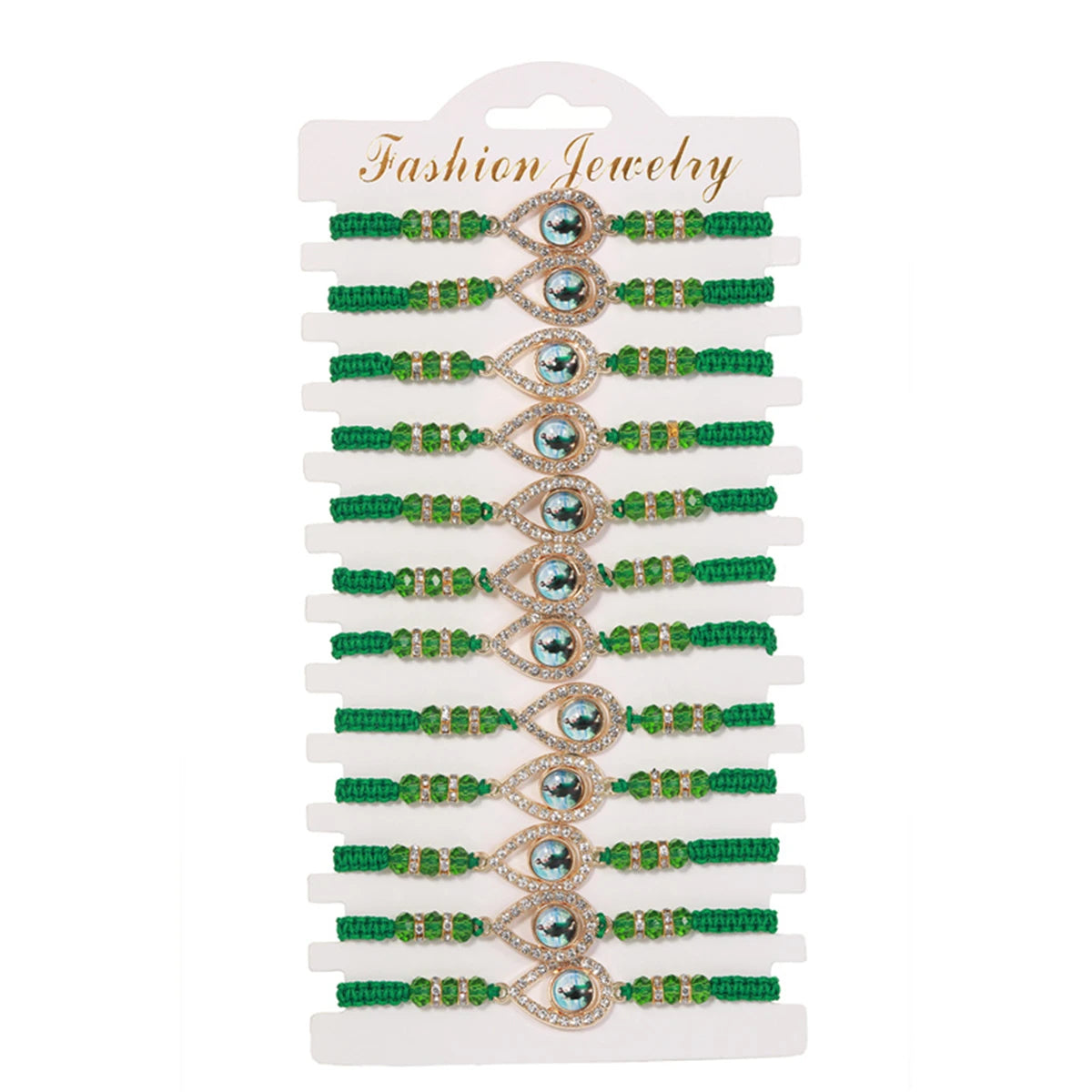 12pcs Mexican Saint Jude Bracelets – Handmade San Judas Tadeo Catholic Green String Rosary Bracelets Religious Gift Set