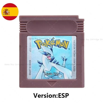 GBC Pokémon Game Cartridge Bundle – Red, Blue, Crystal, Gold, Silver, Yellow & Green, Multi-Language