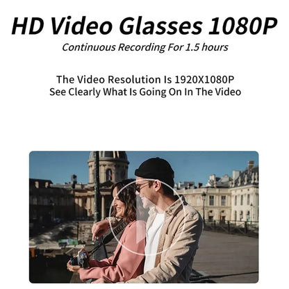 Portable 1080P HD Mini Glasses Camera — Wearable Sunglasses Video Recorder for Outdoor Sports, DVR & Surveillance