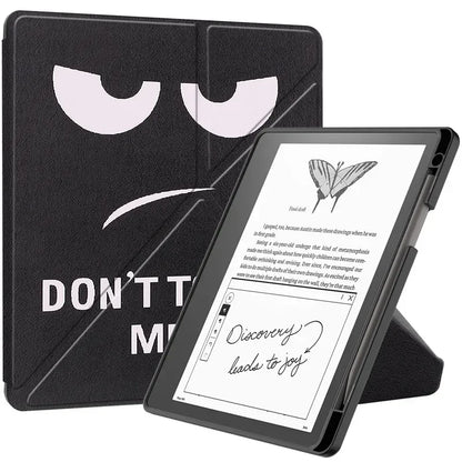 Kindle Scribe 2024 10.2″ Case — PU Leather Multi-Folding Stand with Smart Auto Wake/Sleep and Pencil Holder Ebook Cover