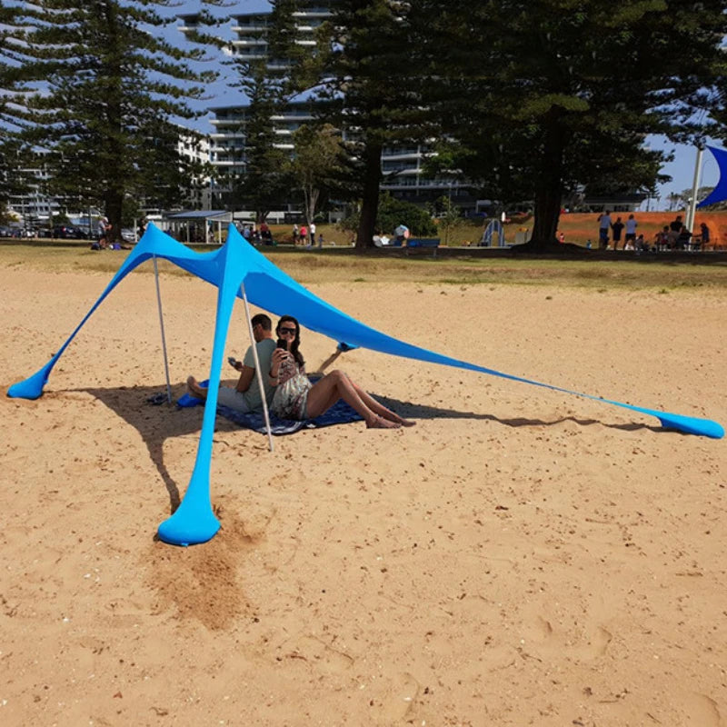 Outdoor Beach Tent Sun Shelter – Windproof UPF50+ Portable Camping Canopy for Family