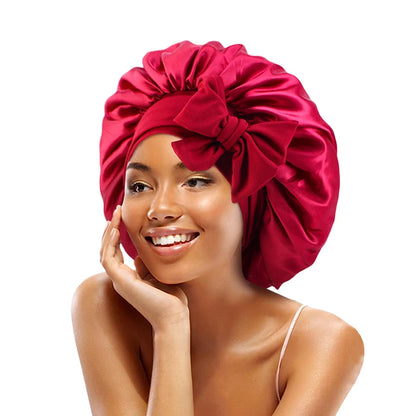 New Satin Sleeping Hat for Women – Stretchy Tie Band, Adjustable Night Shower Cap, Hair Head Cover Bonnet Turban