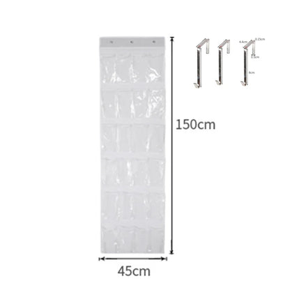 24-Pocket Shoe Organizer Rack – Hanging Space-Saving Storage for Over-the-Door or Behind-Closet Use