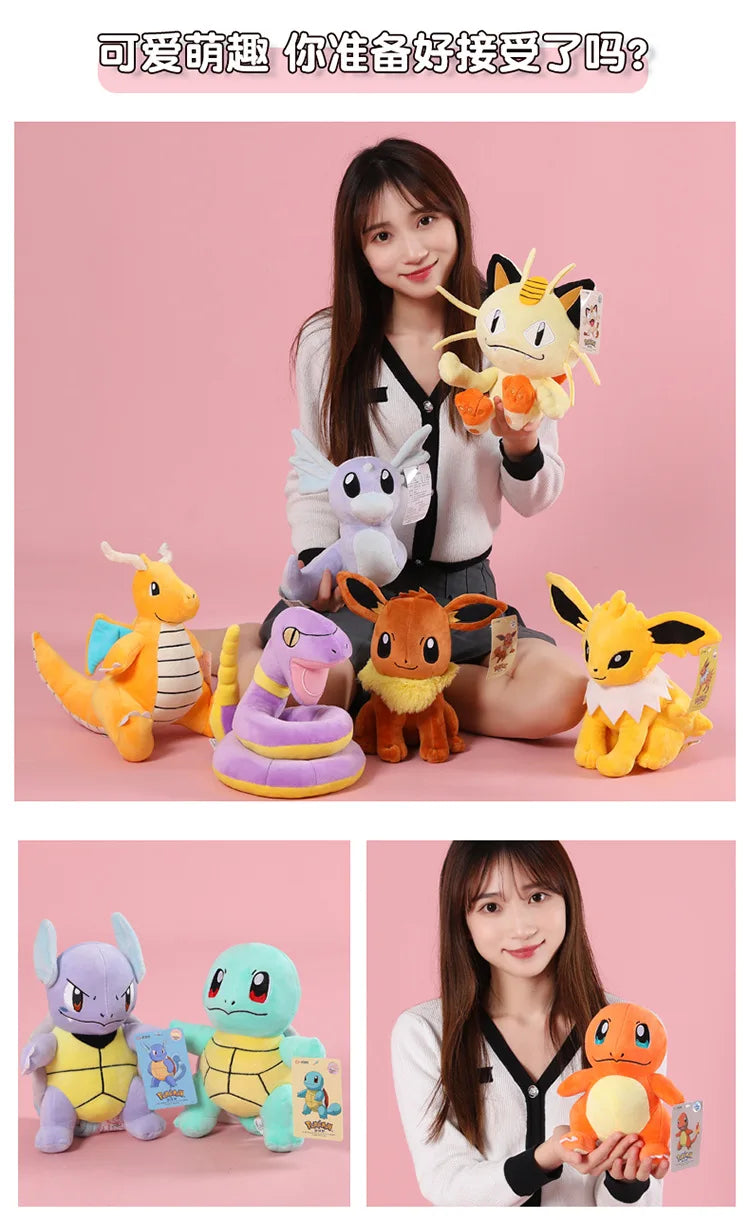 Original Pokemon Plush Toys – Gengar, Pikachu, Charizard & Piplup Soft Kawaii Dolls for Kids Gift
