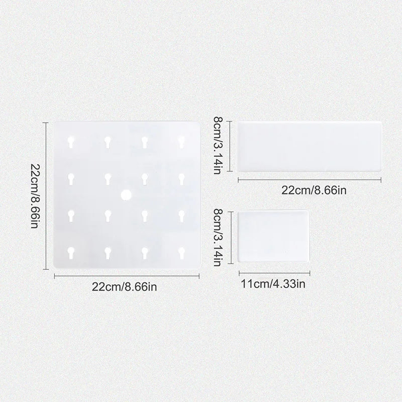 Wall-Mounted Perforation-Free Plastic Shelf – Bathroom & Dormitory Wall Hanging Organizer for Student Bedroom & Headboard