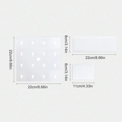 Wall-Mounted Perforation-Free Plastic Shelf – Bathroom & Dormitory Wall Hanging Organizer for Student Bedroom & Headboard