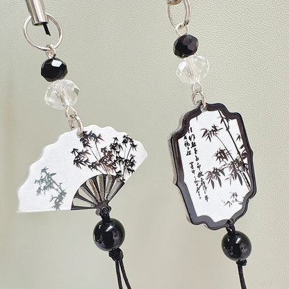 Chinese Style Phone Lanyard - Retro Tassel Anti-Lost Strap with Keychain & Bag Charm