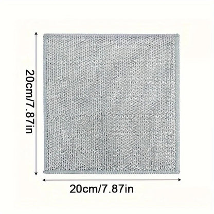 Magic Cleaning Cloth: Kitchen Dishwashing Towel with Metal Steel Wire – Ultimate Dish and Pot Cleaning Tool