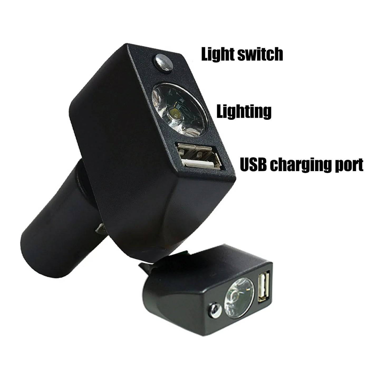 Electric Wheelchair LED Light — Adjustable Angle High-Brightness 3-Pin XLR Headlight with Controller for Night Use
