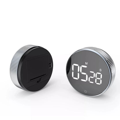 LED Digital Kitchen Timer - Magnetic Electronic Cooking Countdown Clock with Stopwatch and Alarm