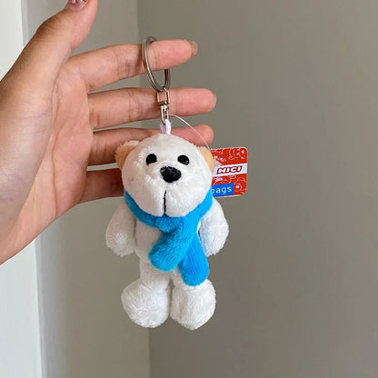 Cartoon Kawaii Animal Plush Keychain – Cute Small Animal Backpack Pendant, Creative Soft Toy Accessory
