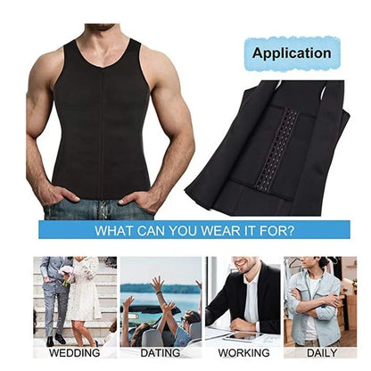 Reductive Girdle Men Body Shaper – Sauna Vest, Slimming Belt, Abdomen Corset & Fat Burner Chest Binder