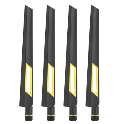 4-Piece Dual-Band Router Antenna Set – 10dB SMA Replacement for RT-AC68U, EX6200, AC15, AC88U, AC3200, AC66U, AX88U