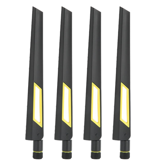 4-Piece Dual-Band Router Antenna Set – 10dB SMA Replacement for RT-AC68U, EX6200, AC15, AC88U, AC3200, AC66U, AX88U