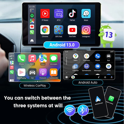 CarlinKit Android 13 AI TV Box - Android Auto Wireless CarPlay, QCM6125 8-Core, Split Screen, 64G/128G, Supports Netflix, YouTube, Play Store
