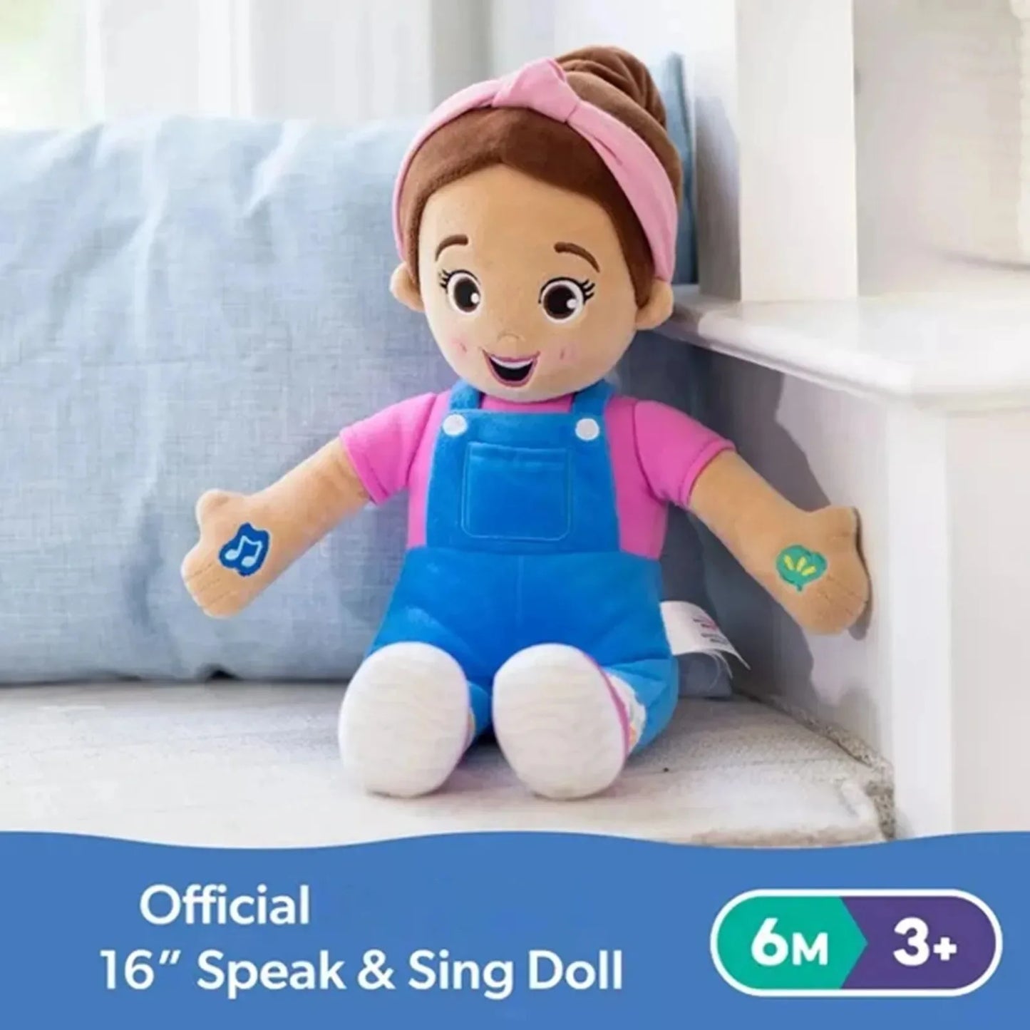 Ms. Rachel Speak and Sing Doll - 30cm Tall Interactive Plush Toy for Toddlers, Suitable for Boys and Girls Ages 6 Months to 3+ Years