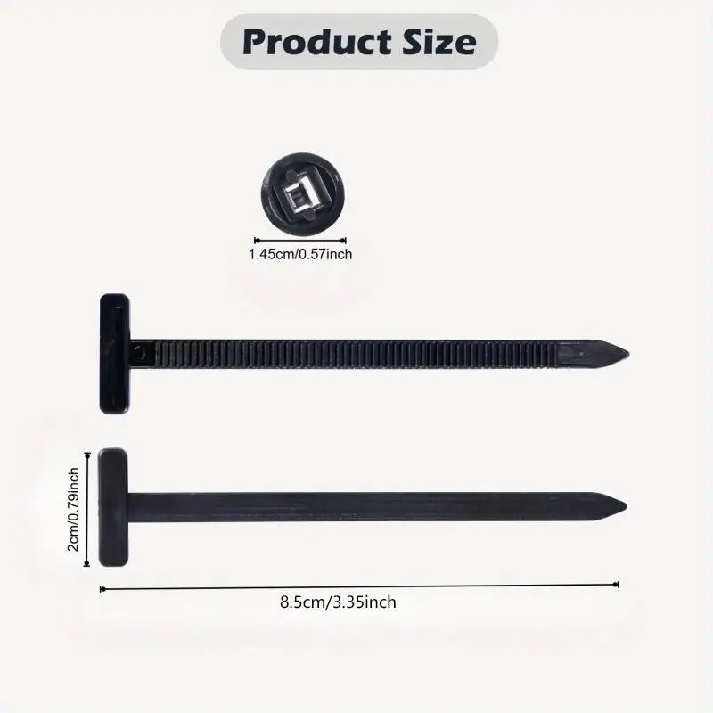 Cable Tie Buckle Clips - Core Nail Fastener Clips for Fender, Trunk & Panel Repair