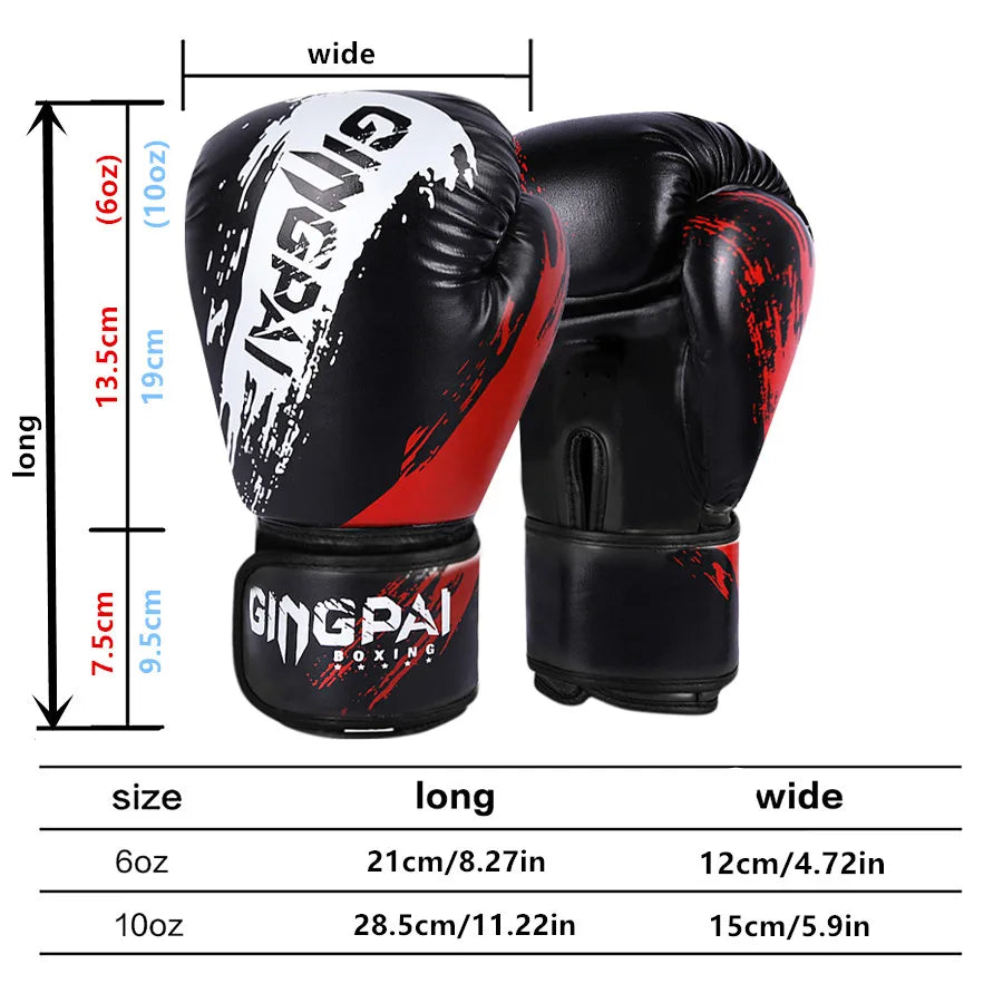 Adult Boxing Gloves - Comfortable Adjustable Punching & Sparring Mitts for Men - Black, Red, Blue Hand Protector