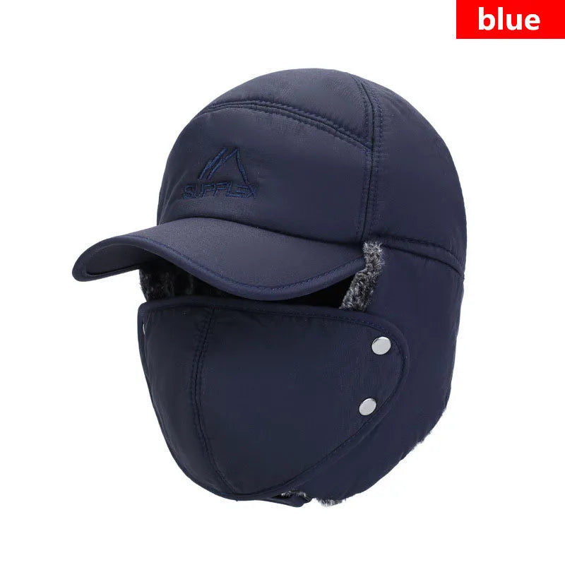 Winter Thickened Faux Fur Baseball Hat – Men’s & Women’s Skiing, Fishing, and Outdoor Cold Weather Hat