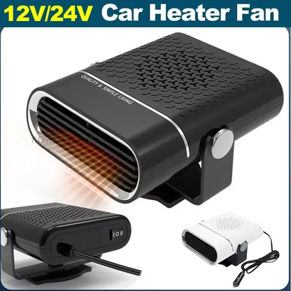 Portable Car Heater Fan - 2-Second Fast-Heating Windshield Defroster & Interior Warm Air Blower for Winter