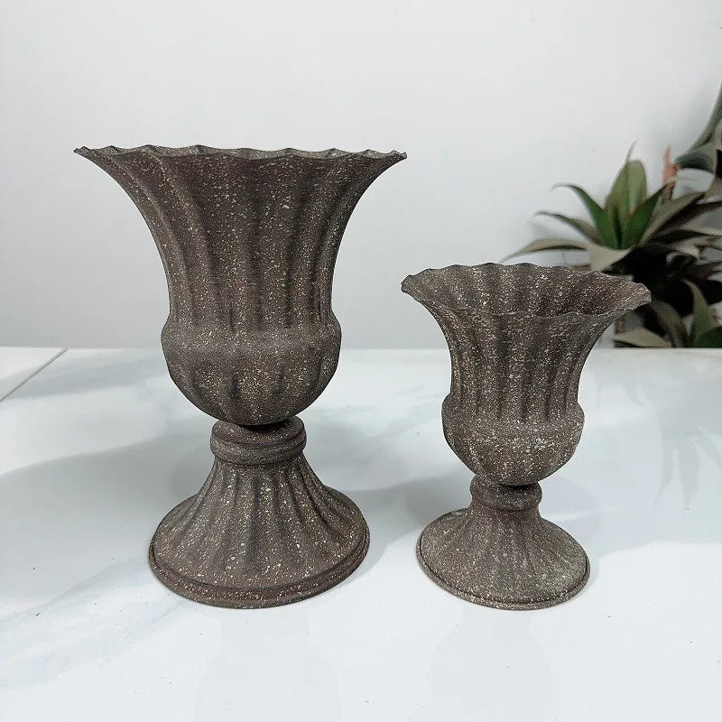 Retro Wrought Iron Flower Pots — Wedding, Dried Flower & Home Decoration Vases for Hotel & Event