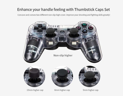 Wireless Transparent Dual Shock Controller for PS3 – Sixaxis Gamepad for Sony PlayStation 3 Console
