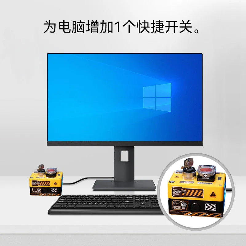 PC Power Reset Switch - Dual-Button Wired External ATX Desktop Power On/Off & Reset Switch for PC Case Mod Accessories