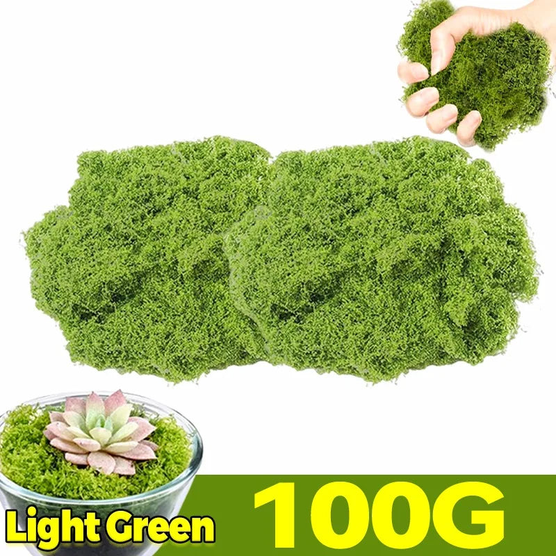 Artificial Green Moss Plants - Realistic Faux Moss Grass for Home, Garden Decor & DIY Crafts