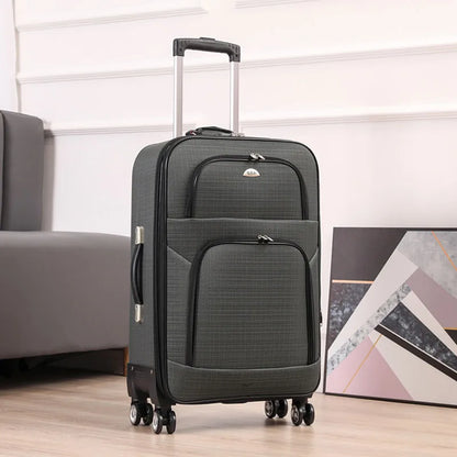 Ex Canvas Travel Suitcase – Trendy Fashionable Rolling Luggage with Combination Lock & 360° All-Direction Wheels for Business Travel