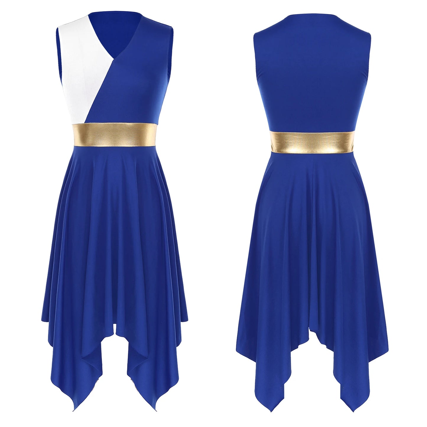 Women's Praise Dance Dress - Modern Liturgical Church Choir Costume with Irregular Hem for Ballet & Contemporary Dance