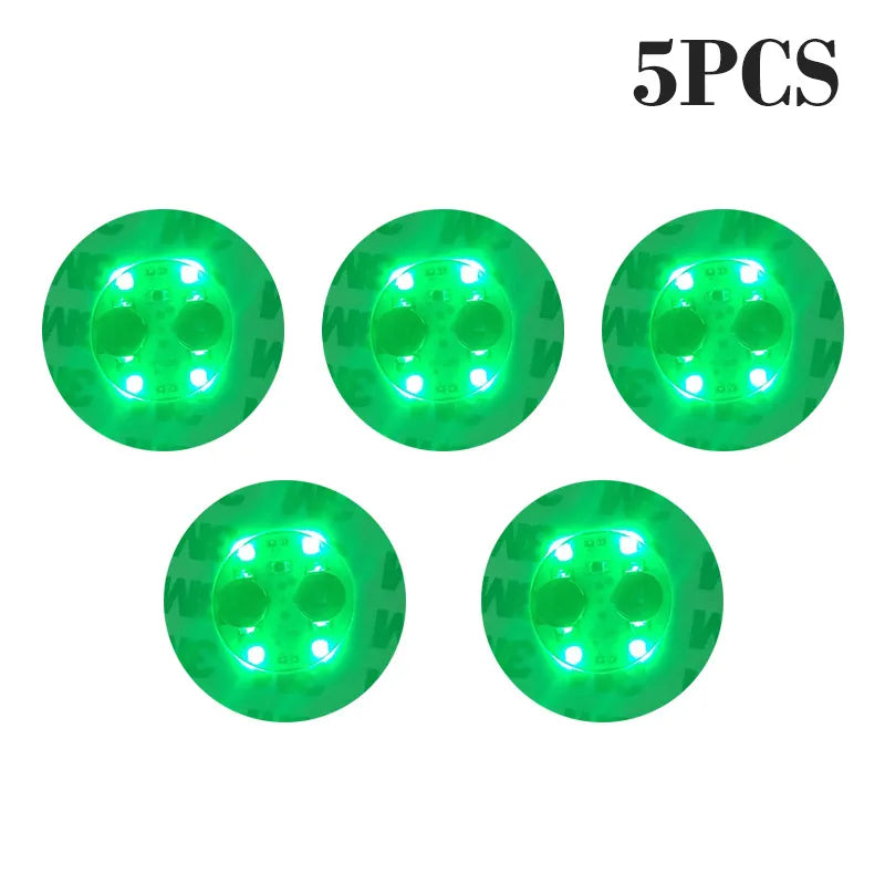 100-Pack LED Tableware Mats & Luminous Cup Stickers — Colorful Flashing Bottle Coasters for Bar, Stall, and Party Lighting