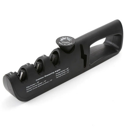 Upgraded 4-in-1 Angle Adjustable Knife Sharpener – Professional Kitchen Blade & Scissors Grinder with Sharpening Stone