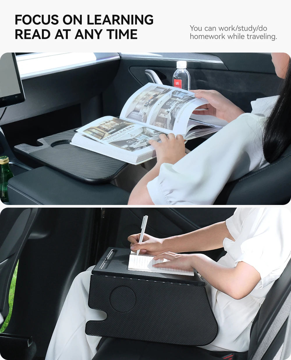 YZ Portable Steering Wheel Laptop Tray for Tesla Model 3/Y/X/S 2018-2025 – Travel Desk & Car Office Table Accessory