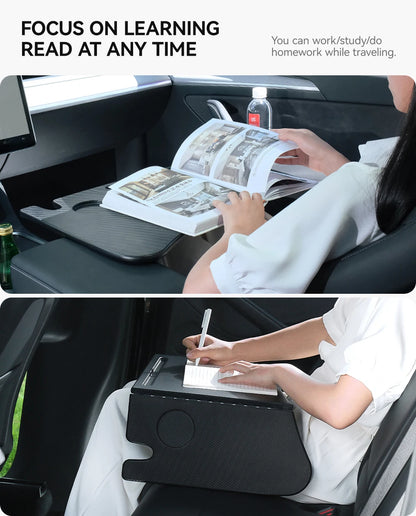 YZ Portable Steering Wheel Laptop Tray for Tesla Model 3/Y/X/S 2018-2025 – Travel Desk & Car Office Table Accessory