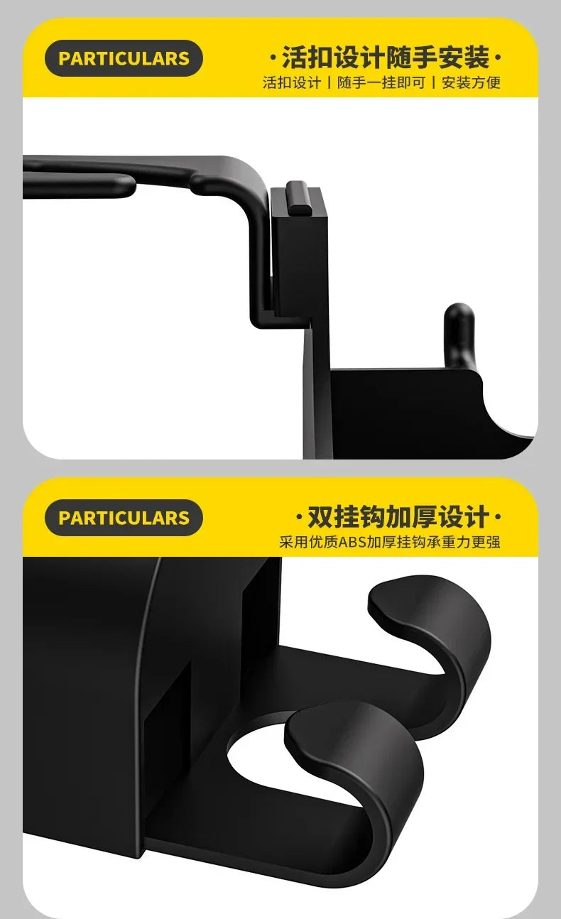Car Seat Headrest Hook Hanger – Multi-Purpose Storage Organizer with Cup Holder for Handbags & Auto Accessories