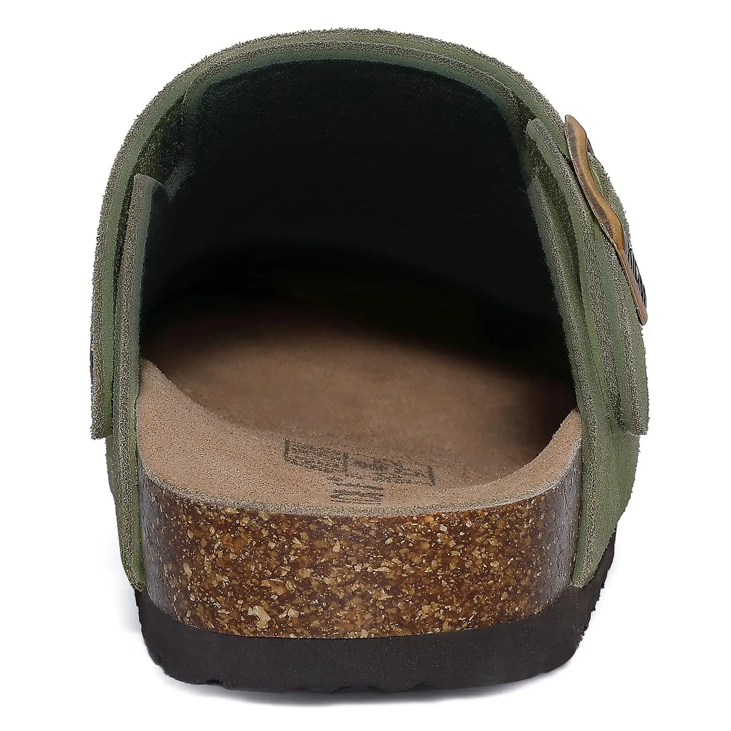 Asgard Women’s Genuine Leather Clogs – Soft Cork Footbed Cow Suede Mules with Adjustable Strap, Fashion Comfort Slip-On Slippers