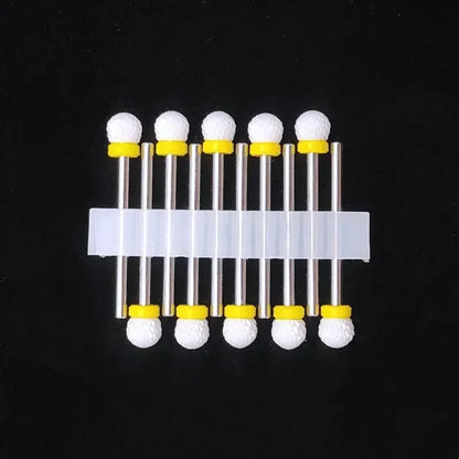 10PCS Ceramic Nail Drill Bits - Rotary Milling Cutters for Gel Polish Removal & Nail Grinding Machine Accessories