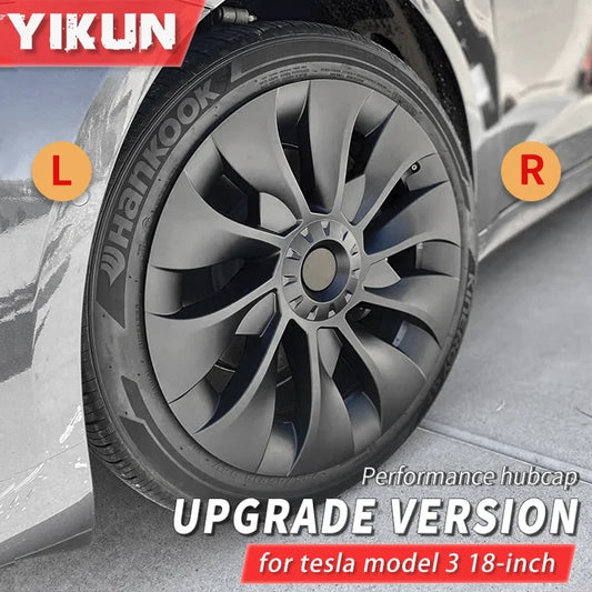 4PCS Hub Cap Wheel Covers – Performance Replacement Full Rim Accessories for Tesla Model 3 18-Inch (2018-2023)