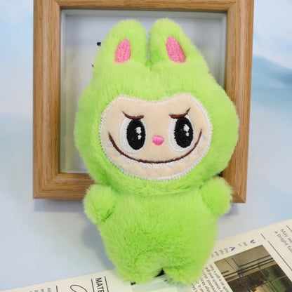 5PCS Kawaii White Labubu Plush Toys – Cute Stuffed Dolls for Kids, Pillows & Keychain Accessories