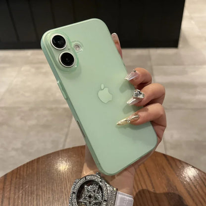 Ultra-Thin PP iPhone Case - Slim Matte Clear Shockproof Cover for iPhone 11–18, Plus & Pro Max Models