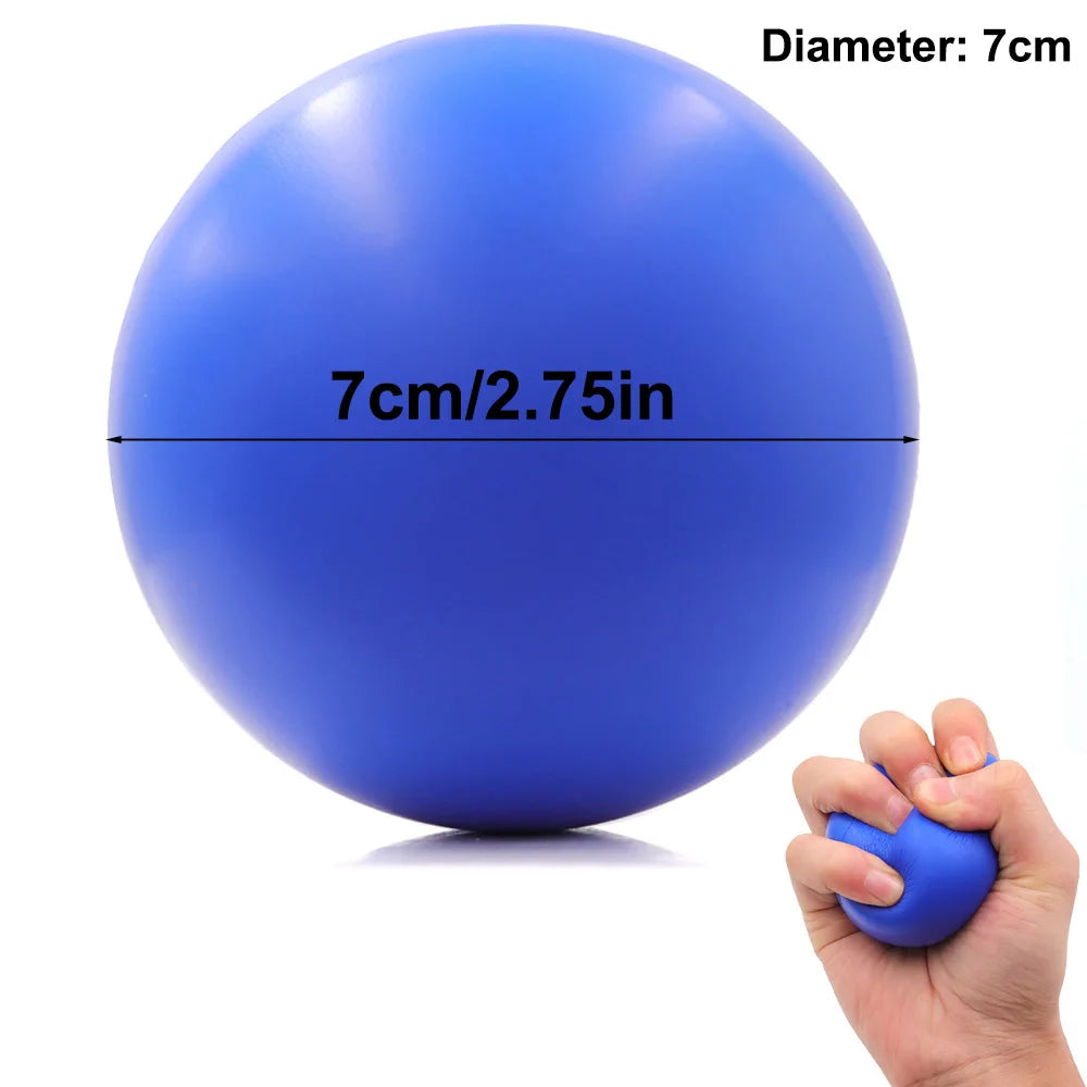 Hand Grip Strengthener Ball – Soft Foam Stress Relief & Therapy Exercise Gripper for Rehab, Gym, Office & Home Use