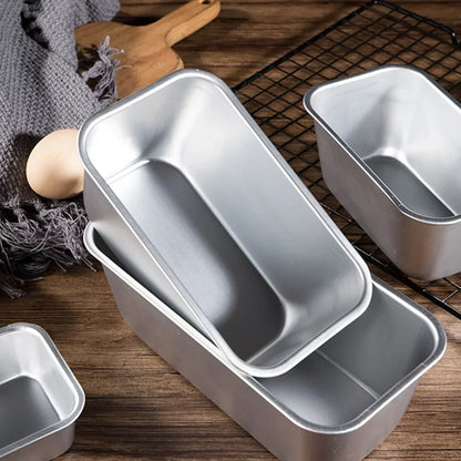 5-Size Aluminum Loaf Pan Set – Non-Stick Rectangle Baking Molds for Bread, Cake, Brownie, Cheese & Pastry