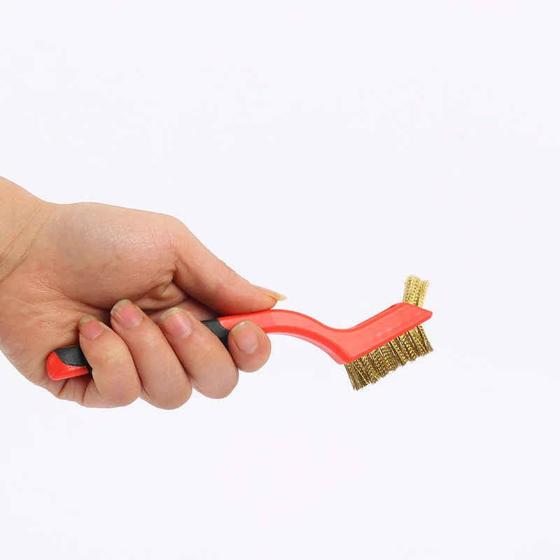 7-Inch Stainless Steel Brass Cleaning Brush Set: Rust Remover & Metal Wire Burring Tool