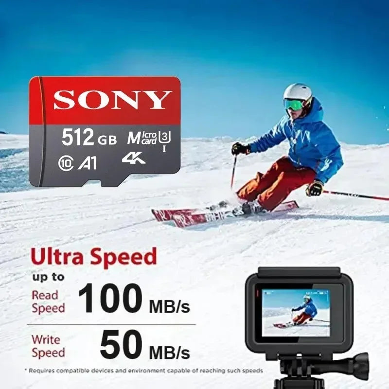 Sony TF Memory Card 1TB — High-Speed Micro SD Card A2 U3 V30 128GB 256GB 512GB for Xiaomi Phones & Computers