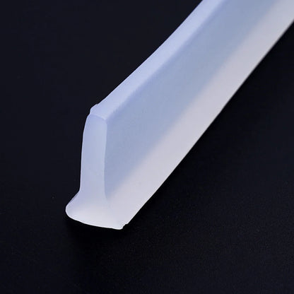Flexible Silicone Shower Water Stopper - Waterproof Bathroom Barrier Strip for Door Bottom Sealing and Wet-Dry Separation