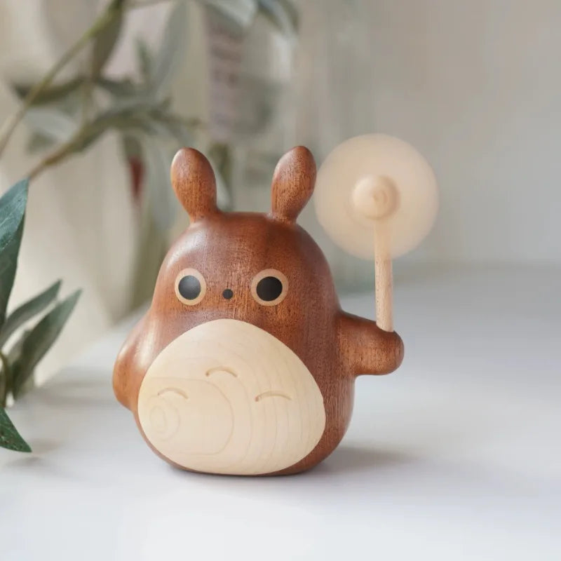 Wooden Wind Chimes with Copper Bells - Totoro Entry Doorbell Pendant, Cute Door Entry Reminder, Home Decor & Housewarming Gift