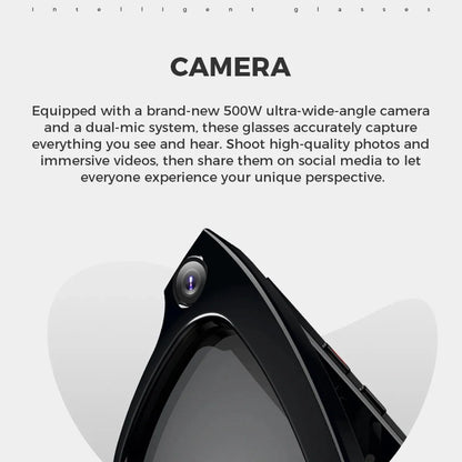 AI Smart Glasses with HD Anti-Shake Camera — Video Recording, Voice Call, Noise Reduction, Wireless Bluetooth Headset Goggles