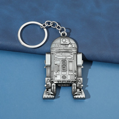 Vintage Spaceship Keychain - Star Wars Inspired Destroyer Battleship Keyring for Bags & Gifts